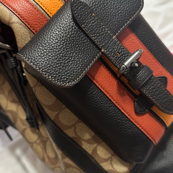 Hudson Backpack in signature canvas with varsity stripe - Picture 5 of 10